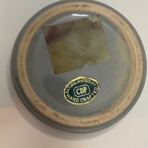 Vintage CDP Natural White Clay Gray Modern Vase - Picture 7 of 10